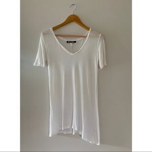 ✨ Planet Gold Sheer Off White Asym T-Shirt ✨